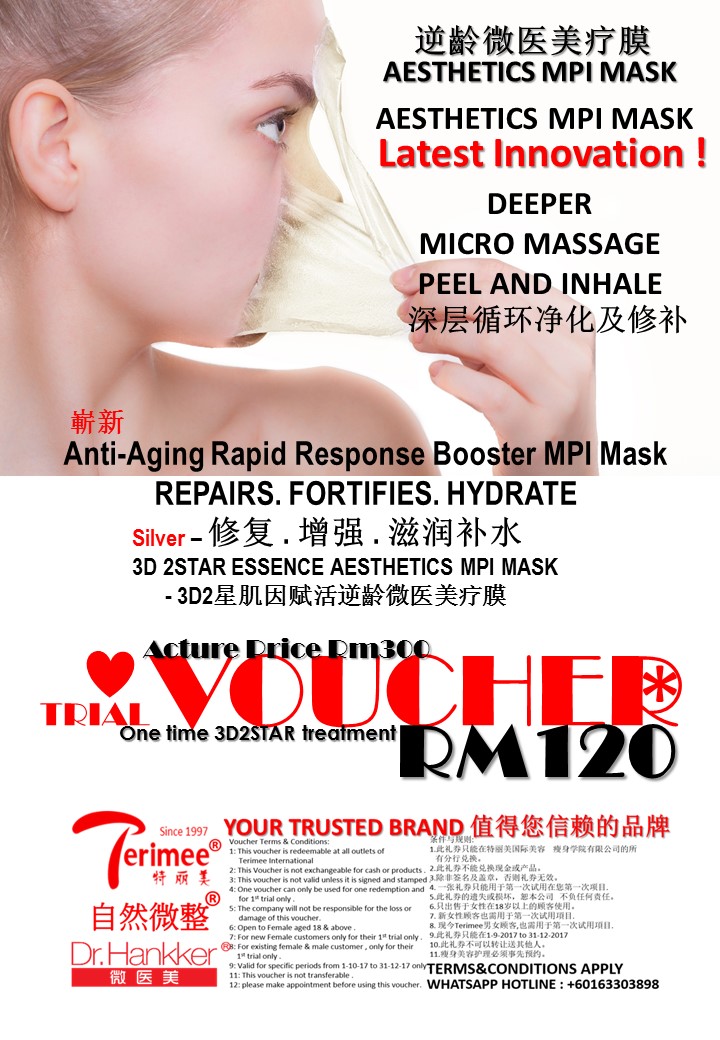 (3A-2) 2-VOUCHER-3D2&3STAR1FACIAL.INTENSIVE.MICRO.AESTHETICS.3D.MPI.MASK